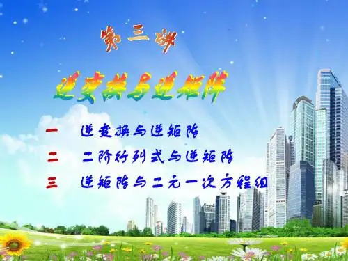 2014年人教A版选修4-2课件 2.二阶行列式与矩阵