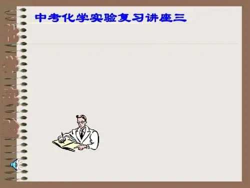 【初中化学】中考化学实验复习讲座三：实验设计与探究PPT课件 人教版