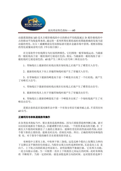 混沌理论特色指标——AO