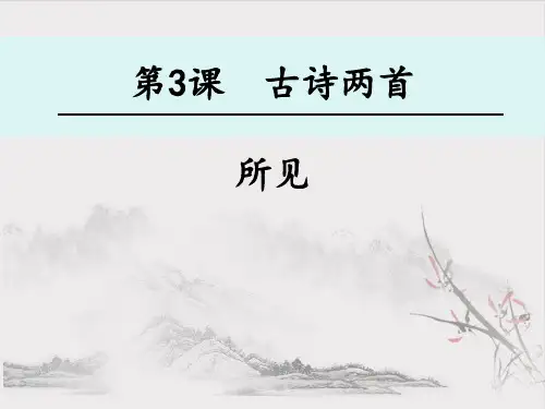 古诗两首所见公开课课件