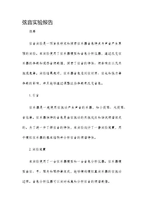 弦音实验报告