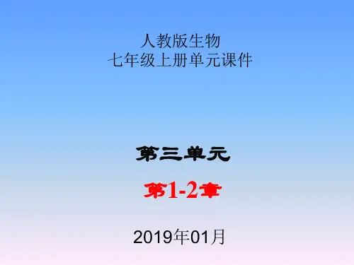 人教版生物七年级上册单元课件-第三单元第1-2章
