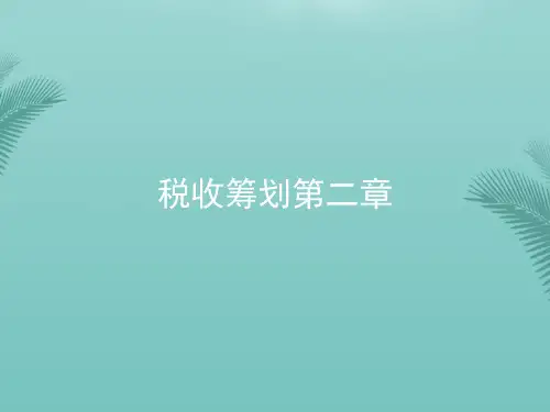 税收筹划(精选优秀)PPT