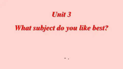 《What subject do you like best》PPT教学课件