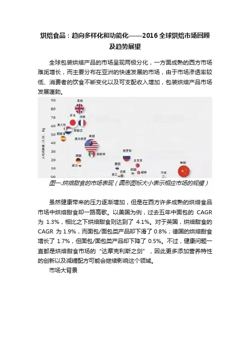 烘焙食品：趋向多样化和功能化——2016全球烘焙市场回顾及趋势展望