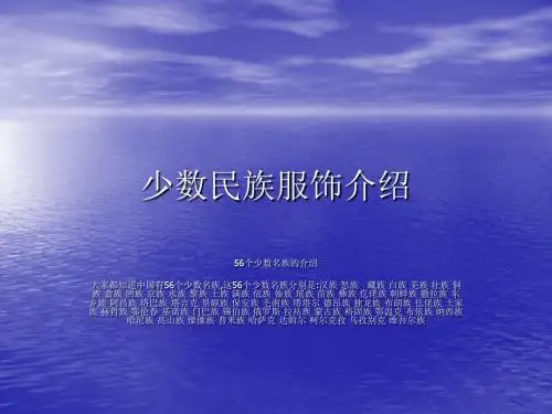 少数民族服饰介绍-PPT文档资料