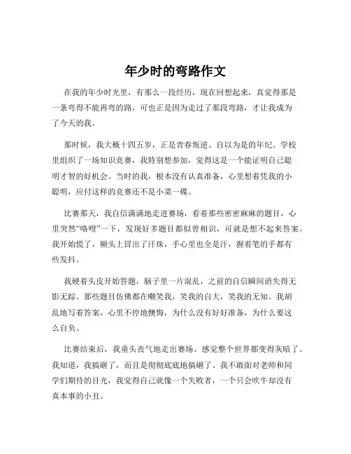 年少时的弯路作文