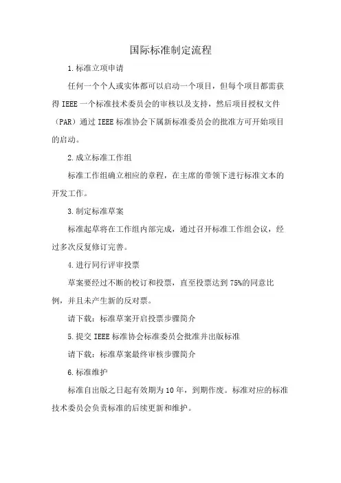 国际标准制定流程