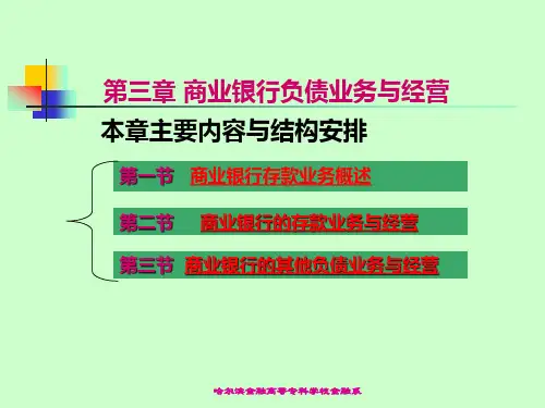 第三章商业银行负债业务