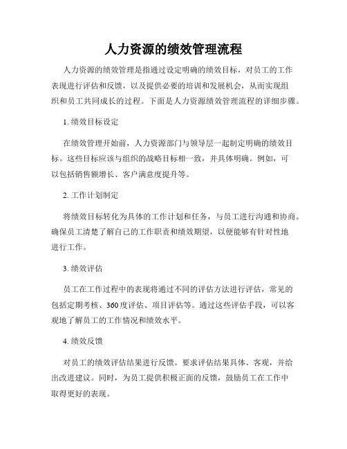 人力资源的绩效管理流程