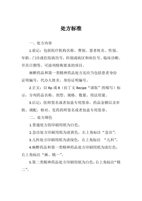 处方样式