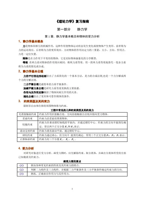 理论力学复习详解