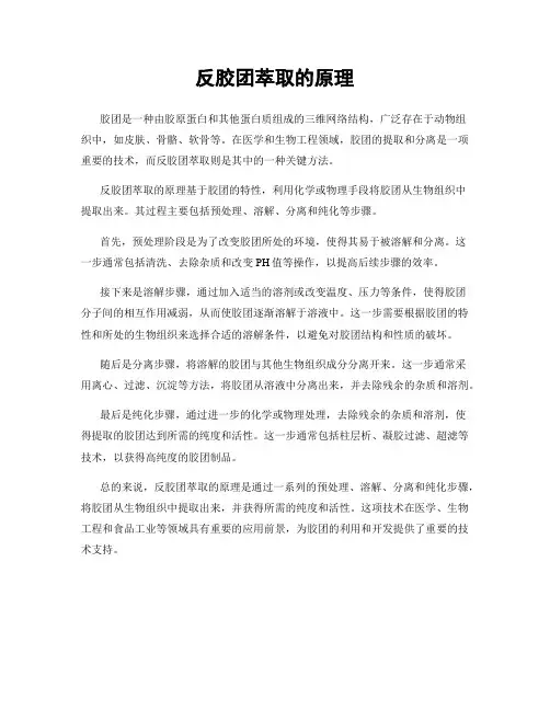 反胶团萃取的原理