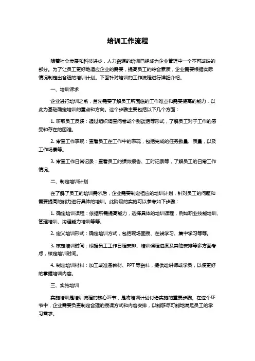 培训工作流程