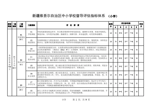 3、中小学评估指标试行稿定稿