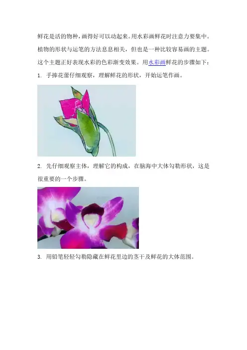 如何用水彩画鲜花
