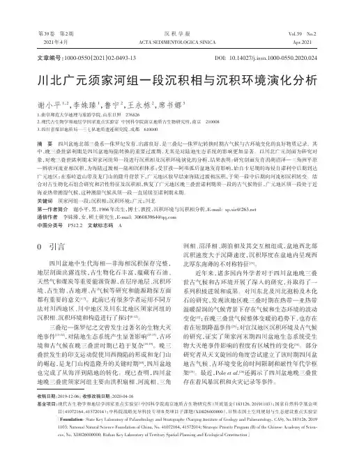 川北广元须家河组一段沉积相与沉积环境演化分析