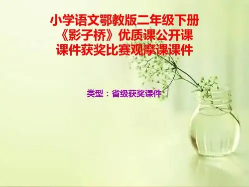 小学语文鄂教版二年级下册《影子桥》优质课公开课课件获奖课件比赛观摩课课件B008