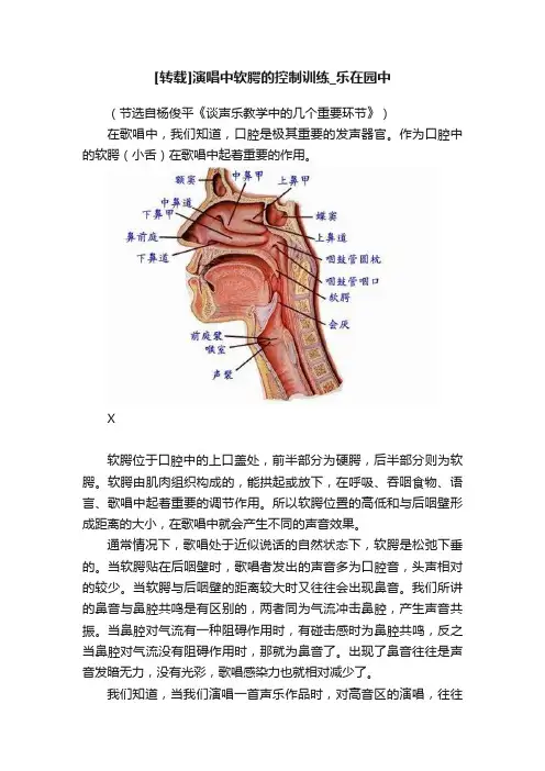 [转载]演唱中软腭的控制训练_乐在园中