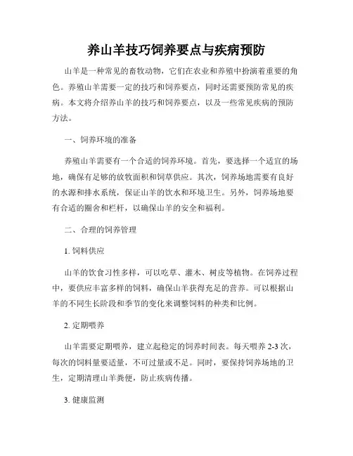 养山羊技巧饲养要点与疾病预防