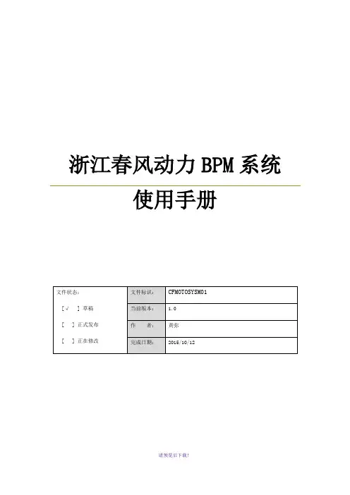 BPM系统使用手册