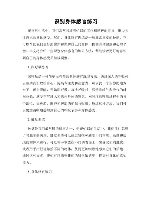识别身体感官练习