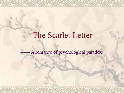 美国文学 Unit 2 the Scarlet Letter
