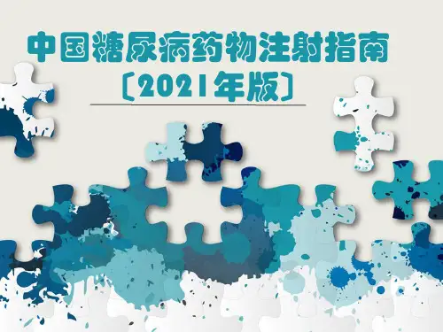 中国糖尿病药物注射指南(2016版)