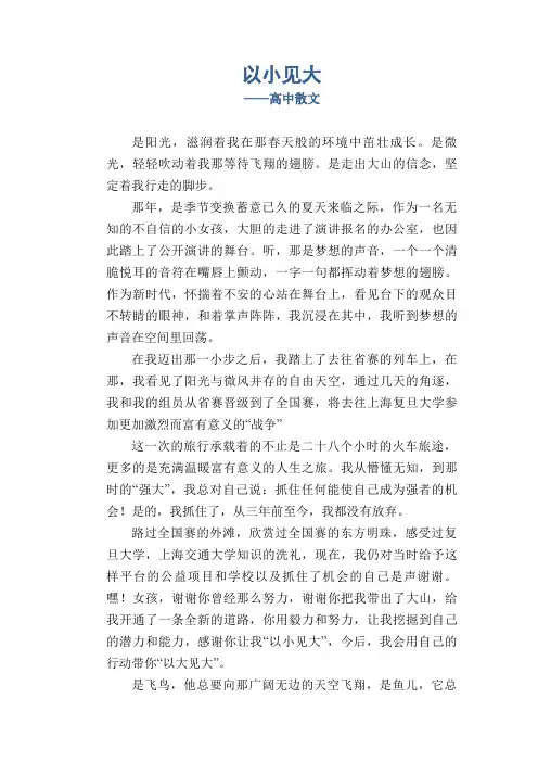 以小见大_高中散文
