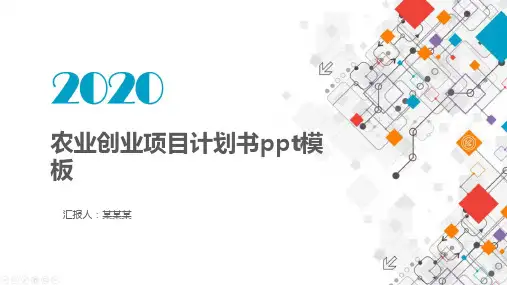 农业创业项目计划书ppt模板