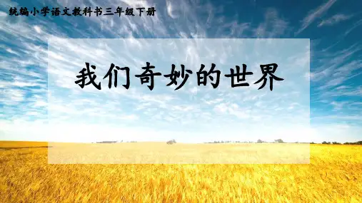 部编版三年级语文下册22.《我们奇妙的世界》课件(共27张PPT)(1)