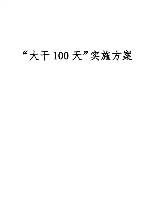 大干100天实施方案