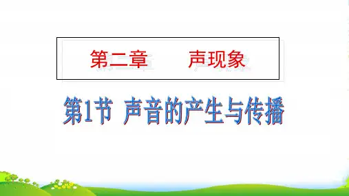 新人教版八年级物理上册2.1声音的产生和传播 优课件(共43张PPT)