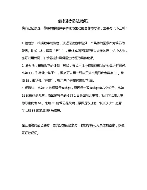 编码记忆法教程