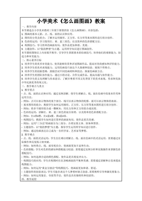 小学美术《怎么画图画》教案