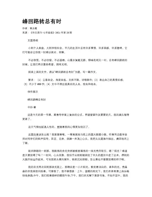 峰回路转总有时