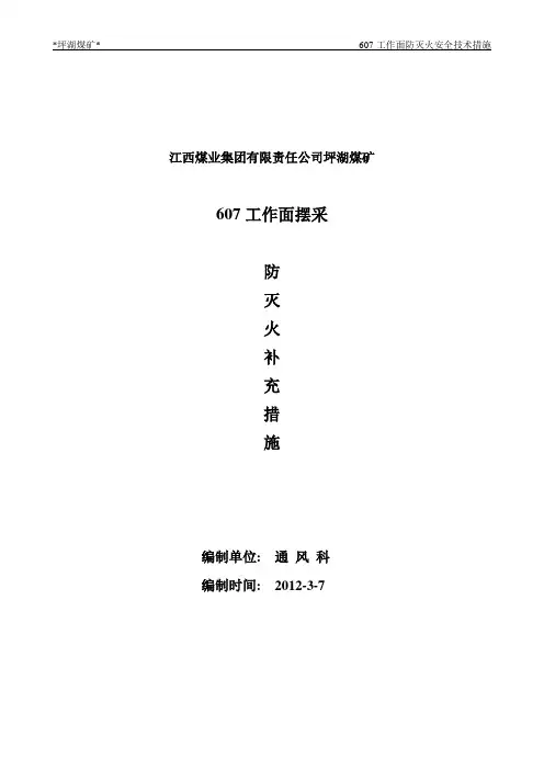 607西工作面仰采安全技术措施最终版