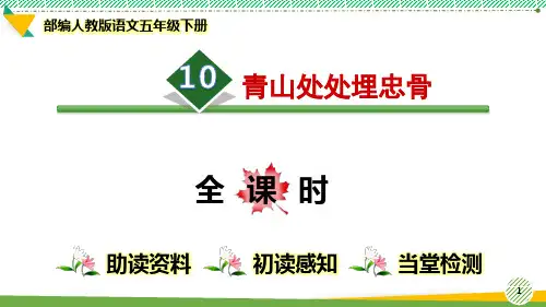 最新部编人教版语文五年级下册《青山处处埋忠骨》优质课件