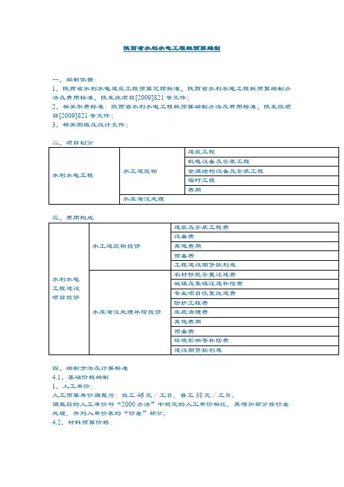 2019-2020年陕西省水利水电工程概预算编制.doc
