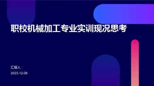 职校机械加工专业实训现况思考