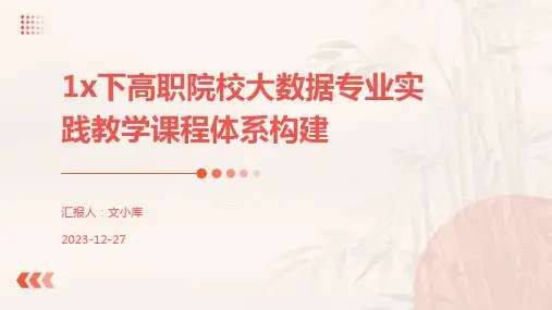 1x下高职院校大数据专业实践教学课程体系构建