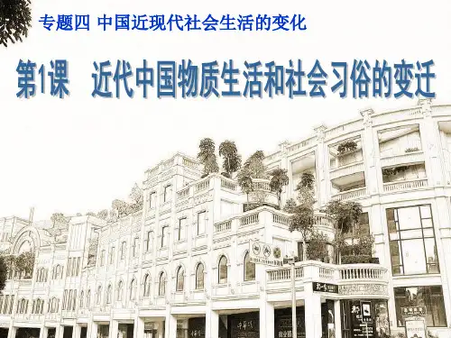 4.1近代中国物质生活和社会习俗的变迁