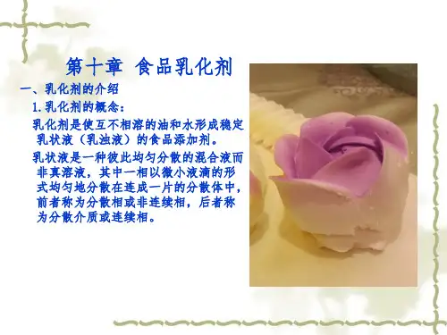 第十章食品乳化剂