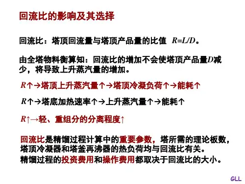 回流比的影响及其选择
