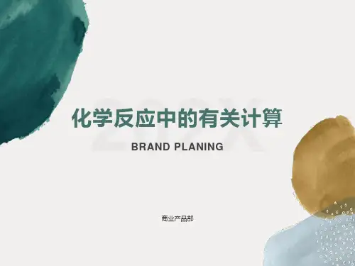 化学反应中的有关计算课件