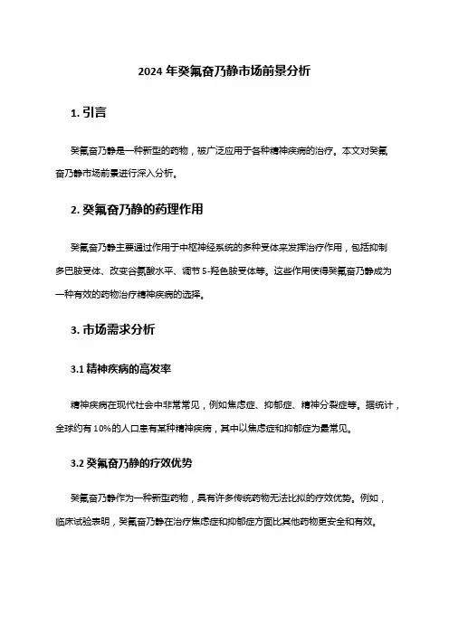 2024年癸氟奋乃静市场前景分析