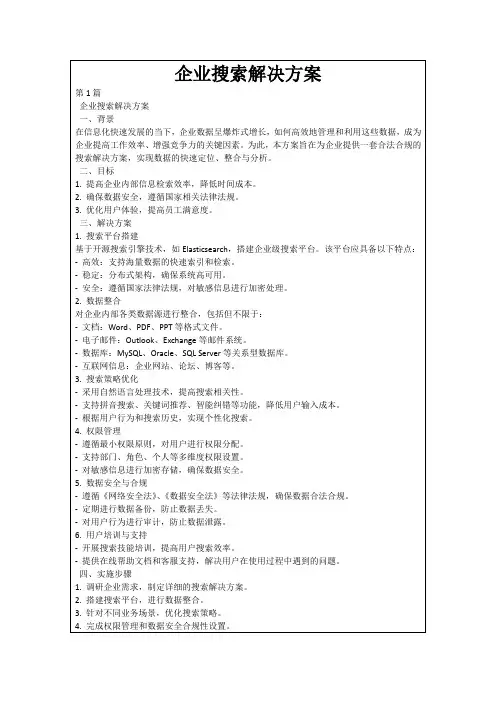 企业搜索解决方案