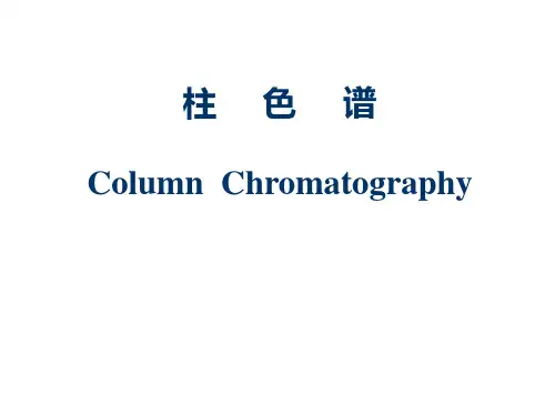 柱色谱分离实验ppt课件