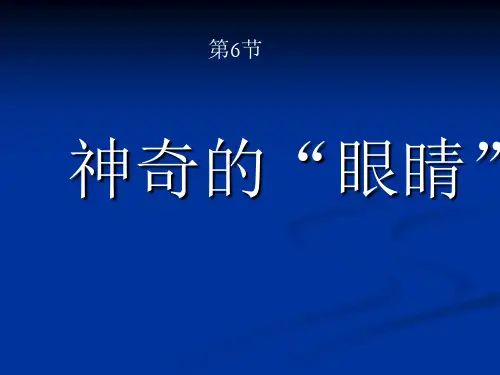 4.6神奇的眼睛课件PPT沪科版八年级物理全一册