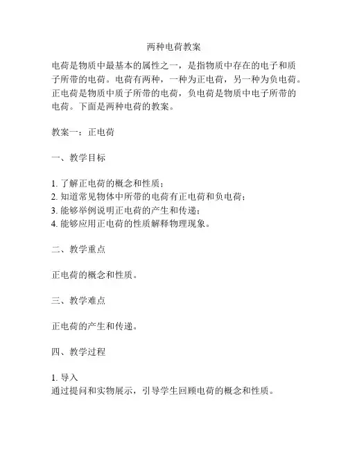 两种电荷教案